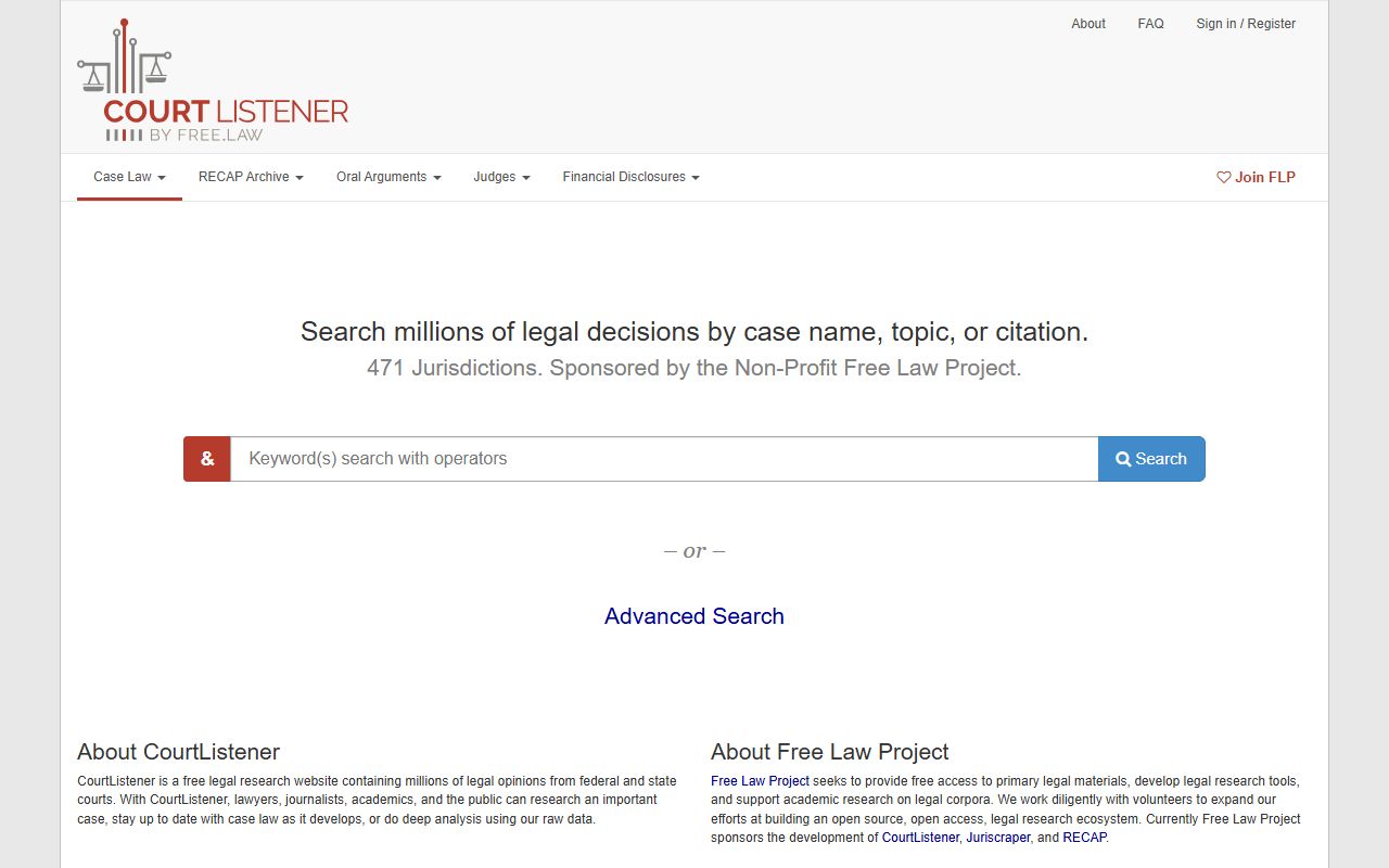 Pottawatomie County court dockets CourtListener legal access alternative