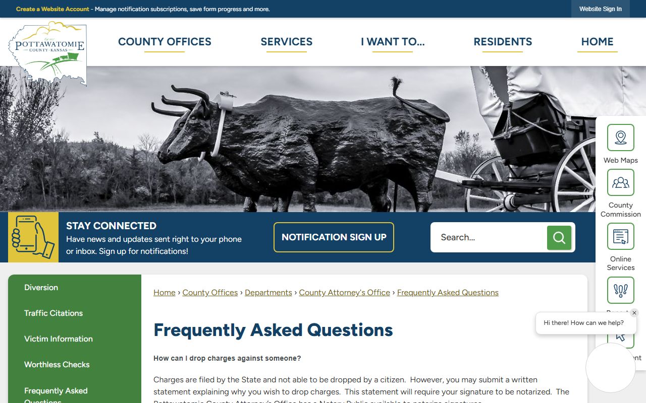 Pottawatomie County criminal court records County Attorney FAQ