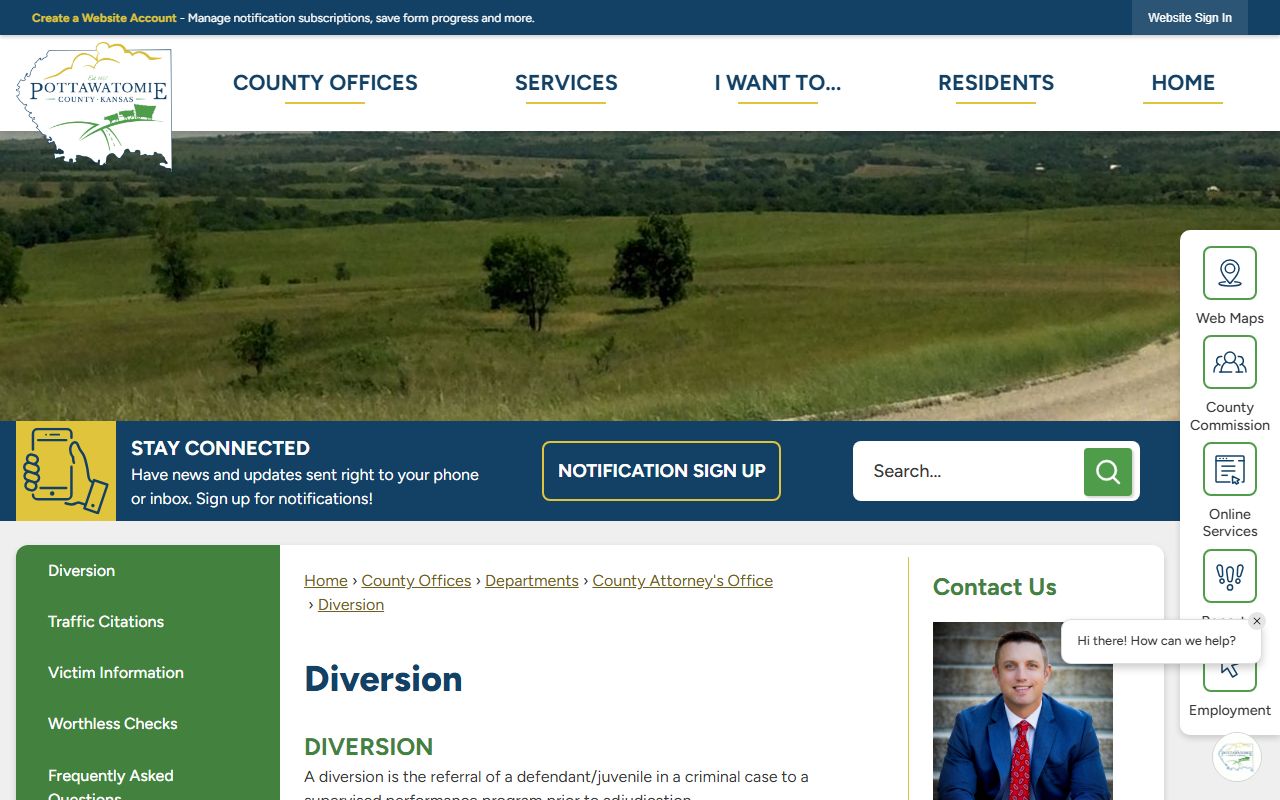 Pottawatomie County criminal court records diversion page