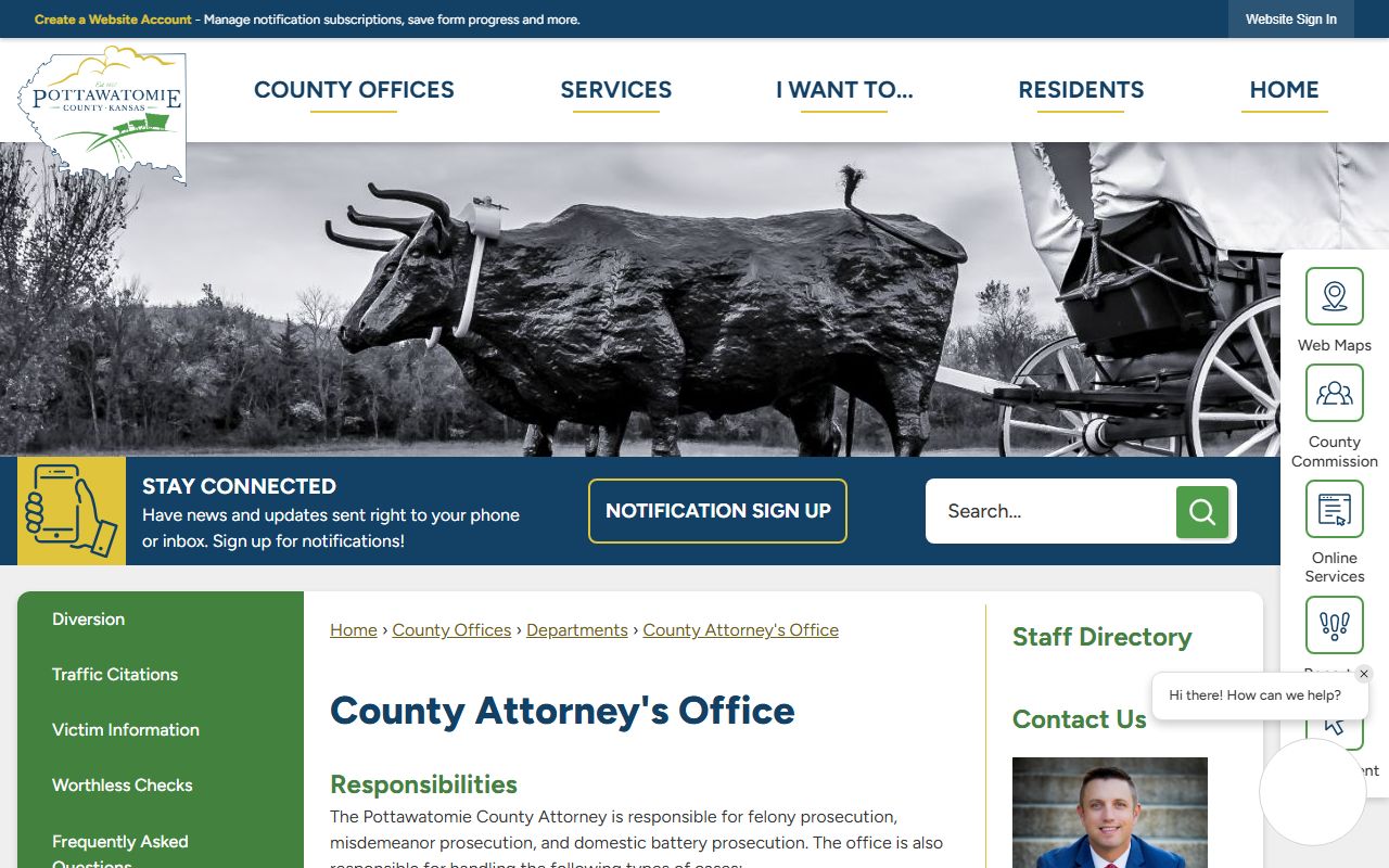 Pottawatomie County criminal court records County Attorney office