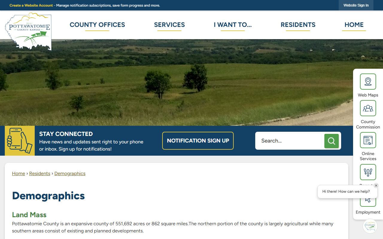 Pottawatomie County court records demographics page