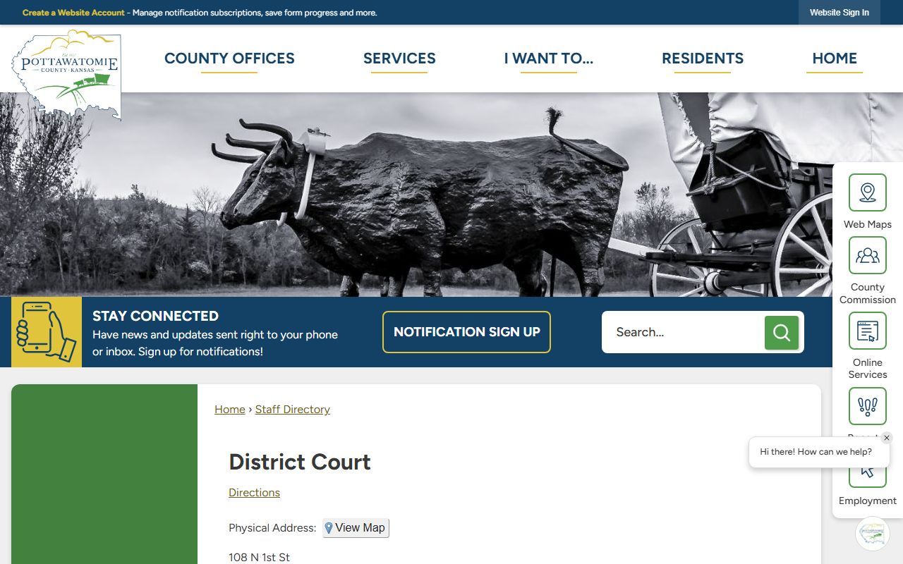 Pottawatomie County court records staff directory